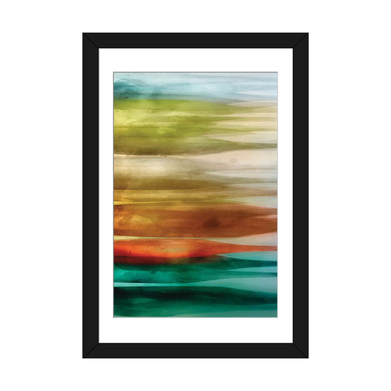 «Sideway» par PI Studio - impression sur toile tendue, H 24 po x l 16 po x P 1 po, Papier avec cadre noir, Blanc