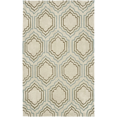 Modern Art Hand Tufted Performance Geometric Rug