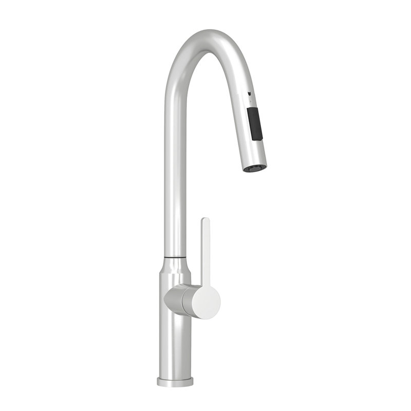 Home 18.83" CUPC Certified Pull-Down Kitchen Faucet, Brushed Nickel