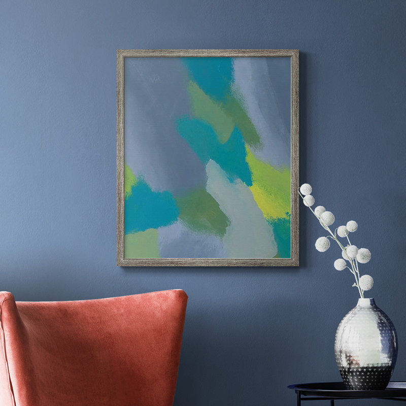 «Lost in Memories IV», toile encadrée de qualité supérieure - prête à être accrochée, Argent patiné, H 24 po x l 20 po