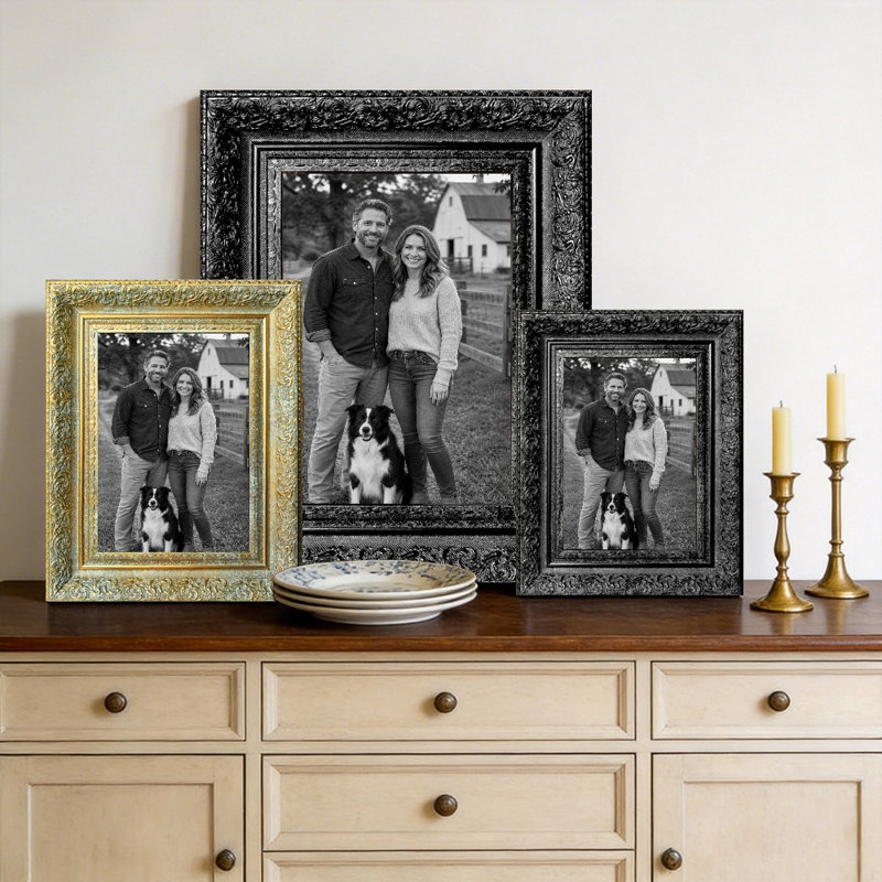 Cadre photo noir 3 pièces 8 po x 10 po noir, Black, 3, 8" W x 10" H
