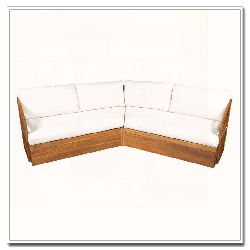 Ensemble de canapé modulaire en acajou Royal Acacia, 2 pièces