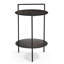 Table d'appoint en fer Benji en cuivre patiné contemporain foncé