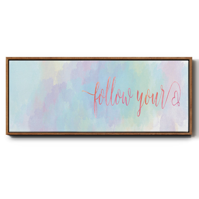 Follow Your - Toile encadrée, H 20 po x l 50 po
