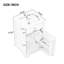 Ensemble de meuble-lavabo 20 po avec tablettes de rangement et tablettes réglables-960140900
