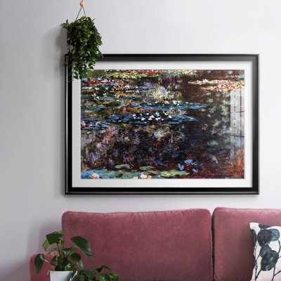 "Water Garden At Giverny", reproduction d'art encadrée sur papier par Claude Monet