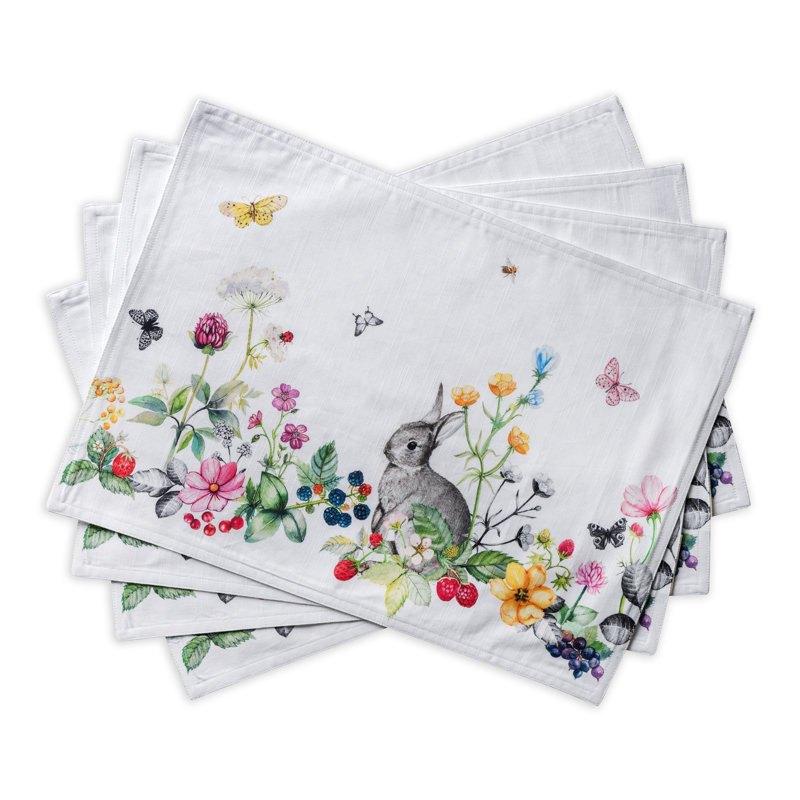 Cotton No Pattern Rectangle Placemat