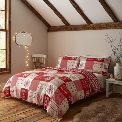 Let It Snow Christmas Duvet Cover Set with Pillowcases