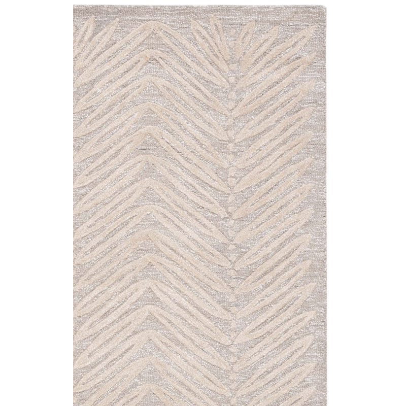 Tapis beige en laine / viscose touffeté à la main Geraro Martha Stewart, Rectangle 9 pi x 12 pi