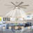 Ceiling Fan With Light, 8 Dual-finish Solid Wood Blades, Quiet Reversible Dc Motor, High Cfm, Remote Control, For Living Rooms & Covered-622773859