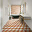 , Carrelage hexagonal en jais de marbre blanc or rouge, poli pour plancher et mur de salle de bain commercial, 12 pièces par boîte, quatre motifs de visage distincts