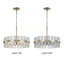 Lustre fantaisie en cristal argent brossé 18,1 po Kadience