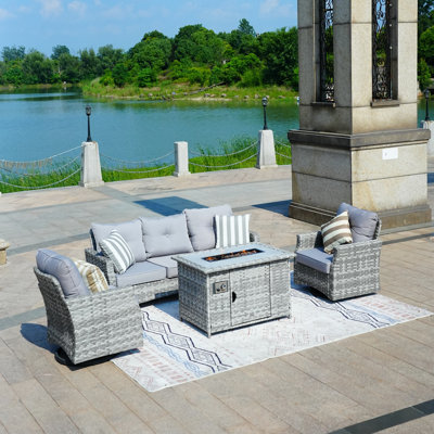 Braddon 5 - Person Patio Conversation Set with Cushions