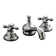 P0820 Sacramento Widespread Lavatory Faucet Set with Cross Handles and Pop-up Drain