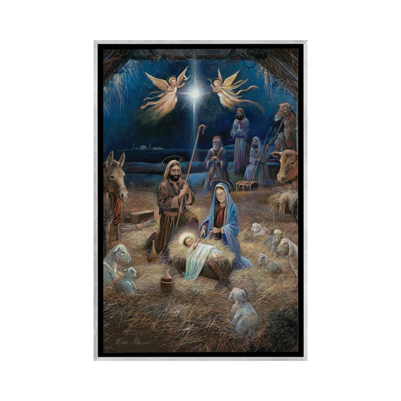 «Silent Night», reproduction d'art sur toile encadrée, H 40 po x l 26 po, Impression encadrée sans passe-partout