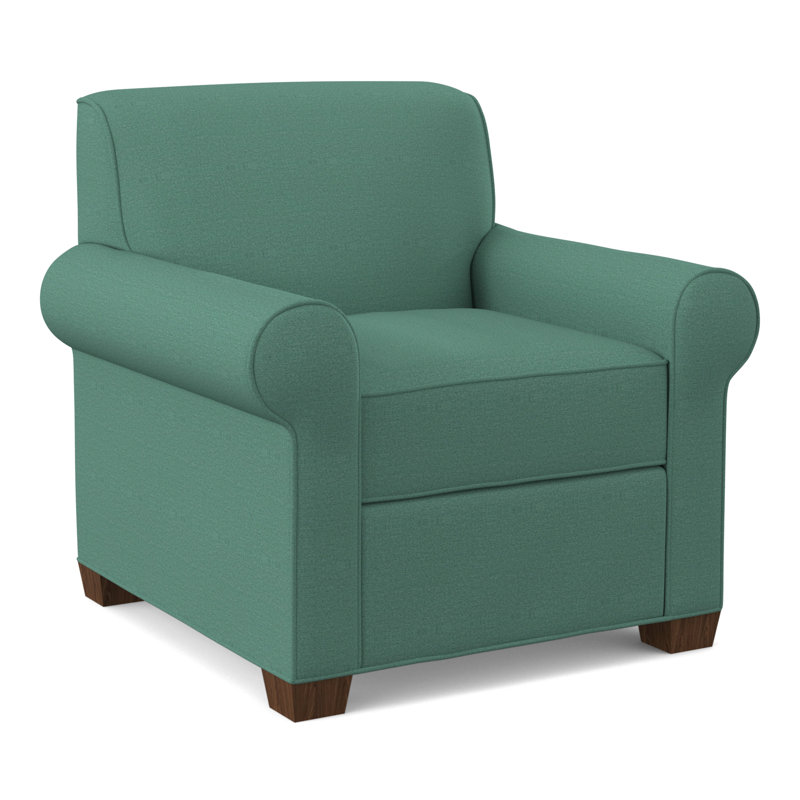 Finn Upholstered Armchair, Montana Walnut, Antic Lagoon