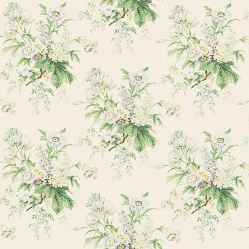 Tournier Fabric, Silver/Eggshell