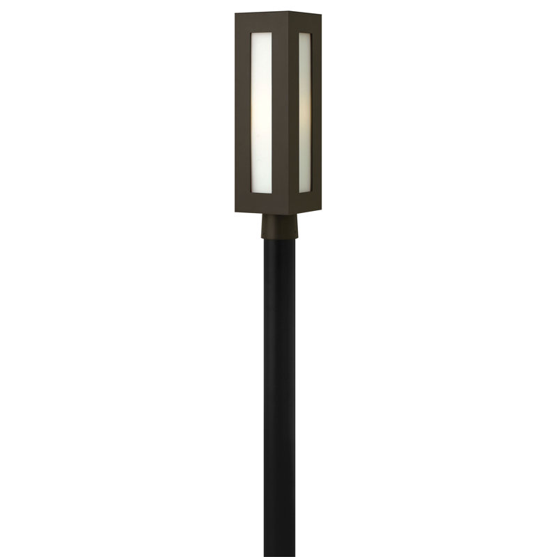 Dorian Single Light Outdoor Post Top/Pier Mount Aluminum Lantern in Bronze, Bronze, E26/Medium (Standard)
