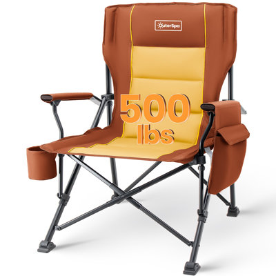 Heavy Duty Camping Chair for Adults, Oversized Foldable Chairs for Outside, Support up to 500lbs