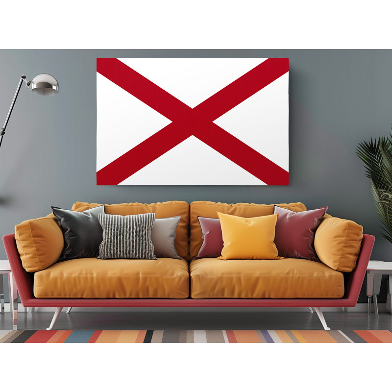 «Alabama State Flag», impression sur toile tendue, L 36 po x H 24 po