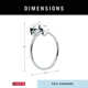 Linden™ Wall Mount Round Closed Towel Ring Bath Hardware Accessory