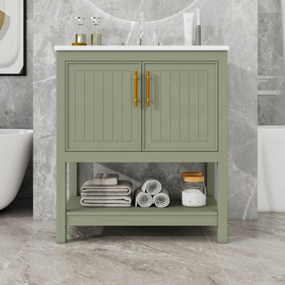 30-Inch Bathroom Vanity with Sink and Doors