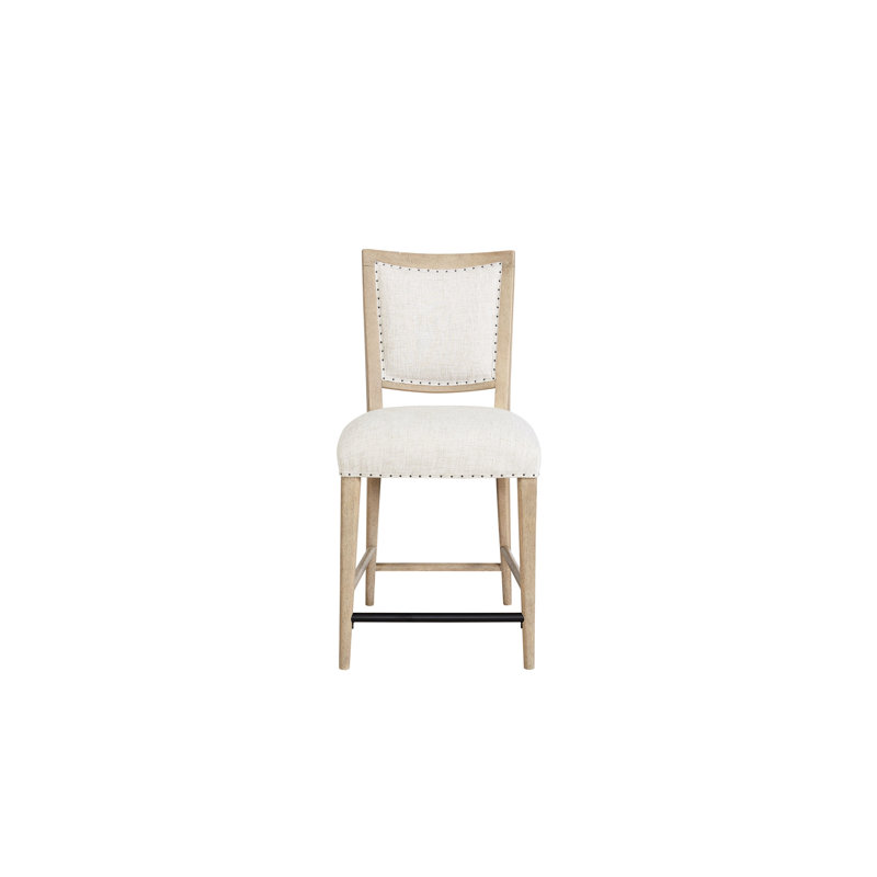 De 2 tabourets de comptoir de couleur sable - siège rembourré pour tabourets en bois massif et à hauteur de couleur Web Comfort, couleur, avec assise
