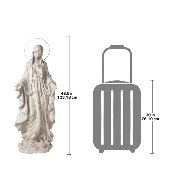 Design Toscano Blessed Virgin Mary Statue, Small 30.5 cm Figurin Figurine,  Bonded Marble Polyresin, White : : Home