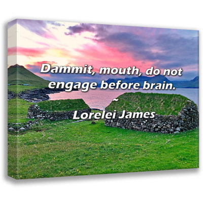 Lorelei James Citation: Bon sang, bouche, ne vous engagez pas devant le cerveau.