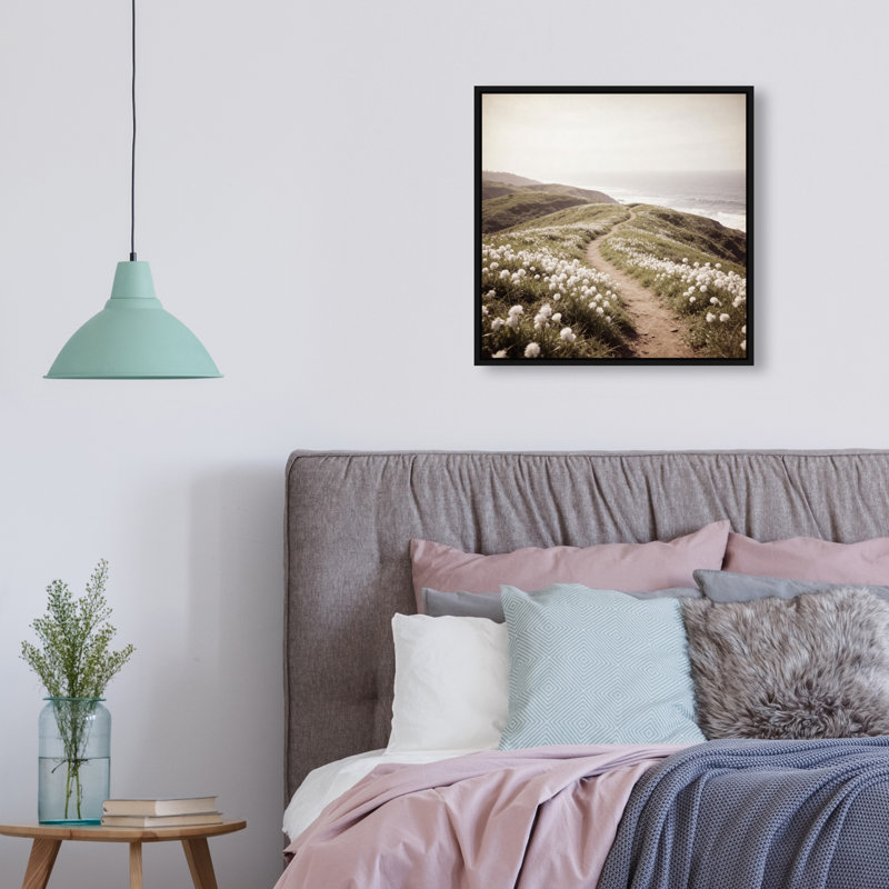 Blooming Path Landscape & Nature Canvas Print by Oliver Gal, Black Frame, 12 x 12, Black Floater Frame, 17" H x 17" W