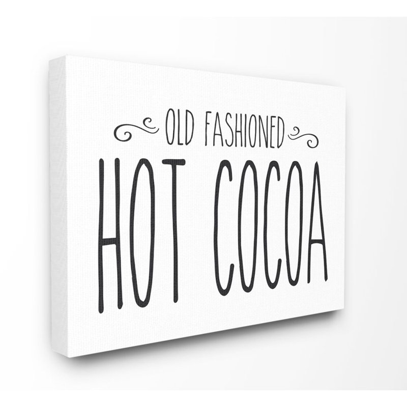 «Hot Cocoa», reproduction d'art textuel, Toile tendue, H 30 po x l 40 po
