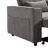  61.4" Convertible Tufted Loveseat Sofa Bed with USB Ports & Cup Holders-1221835454