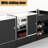 36" W X 18" D X 38" H - Glass Display Cabinet For Retail - Wood Black Full Vision Display Showcase With Led Lights And Storage Space