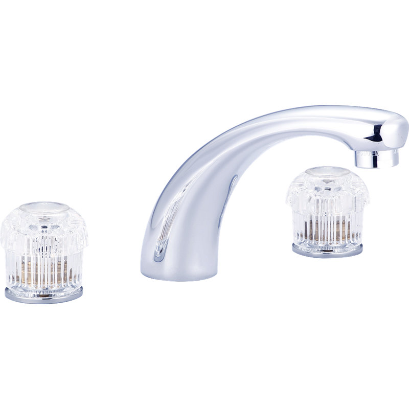 Chrome Transitional Deck Tub Filler with Acrylic Handles