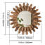 Miroir mural décoratif, miroir mural en bois rustique de 12 pouces, miroirs esthétiques Boho Sunburst pour chambre à coucher, salon, entrée de salle de bain
