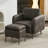 Gutha 31.2'' Wide Faux Leather Accent Chair with Ottoman-1460554474
