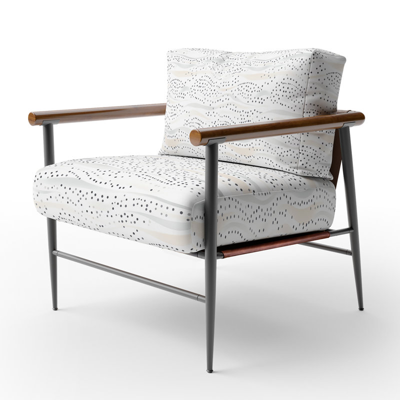 Chaise d'appoint Dots - Wave, Accoudoirs ronds