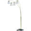 Lampe sur pied à arche inspirée de 4 têtes en cristal