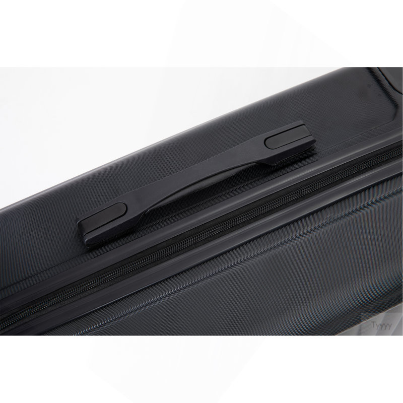 Bagage de cabine, valises à roulettes, valise de transport légère en ABS, bagage rigide, 20 pouces (noir)