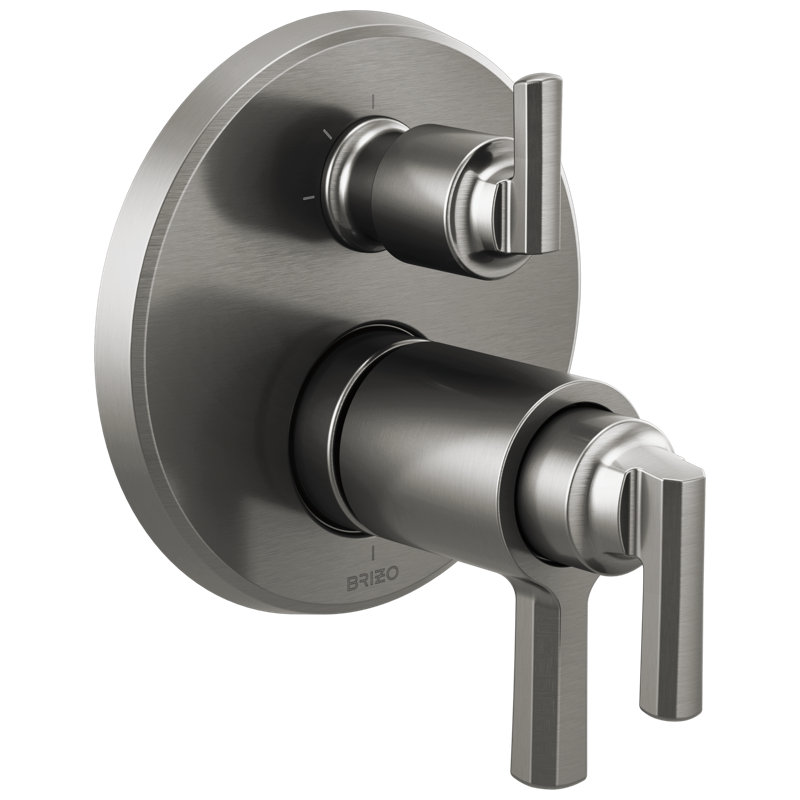 Levoir® TempAssure® Thermostatic Valve with Integrated 3-Function Diverter Trim, Luxe Steel