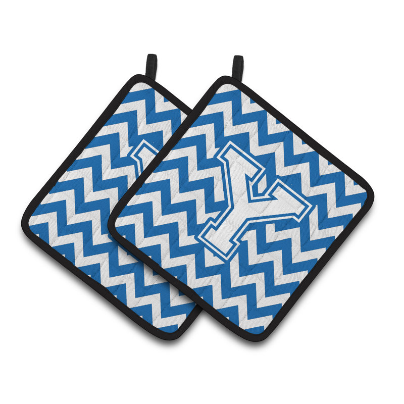 Poignée à chevrons, Y, Blanc / bleu