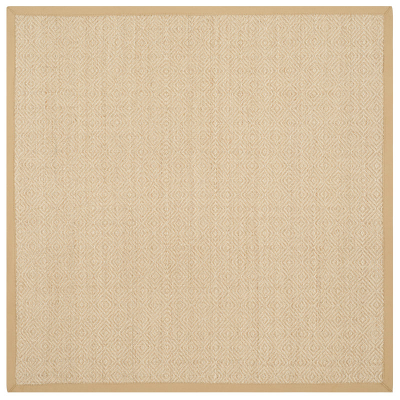 Freels Sisal Pile Geometric Rug, Square 6'