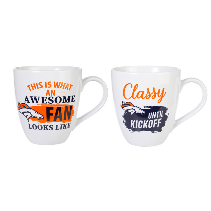 Ensemble de 2 tasses à café NFL, Broncos de Denver