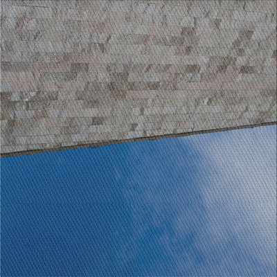 Gris Perdomo/Tapis décoratif bleu