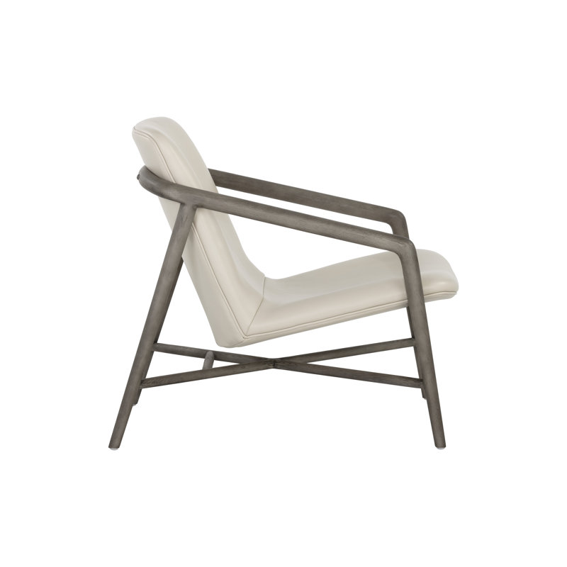 Lounge Chair, Cream Genuine Leather