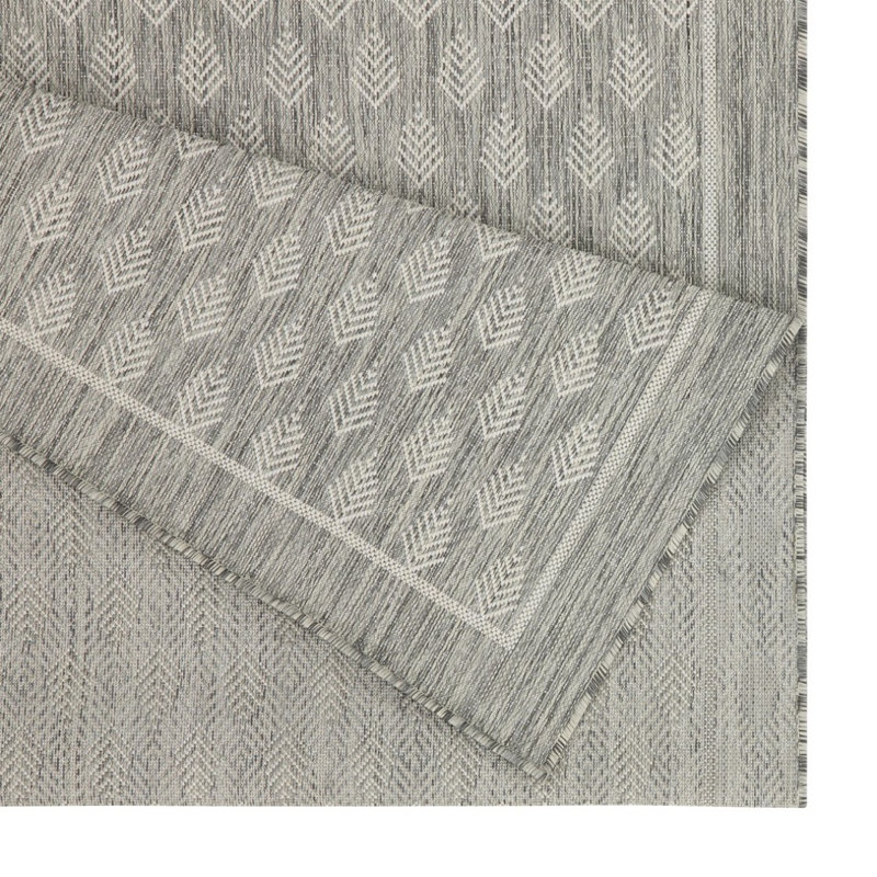 Sunshine GC_HAR2009 Silver 5 Ft. 3 In. X 7 Ft. 3 In. Indoor/Outdoor Area Rug, Rectangle 5'3" x 7'3"