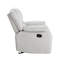 Fauteuil inclinable moderne en chenille grise avec accoudoirs rembourrés avec cadre en bois massif et meubles de salon 1 pièce-784188542