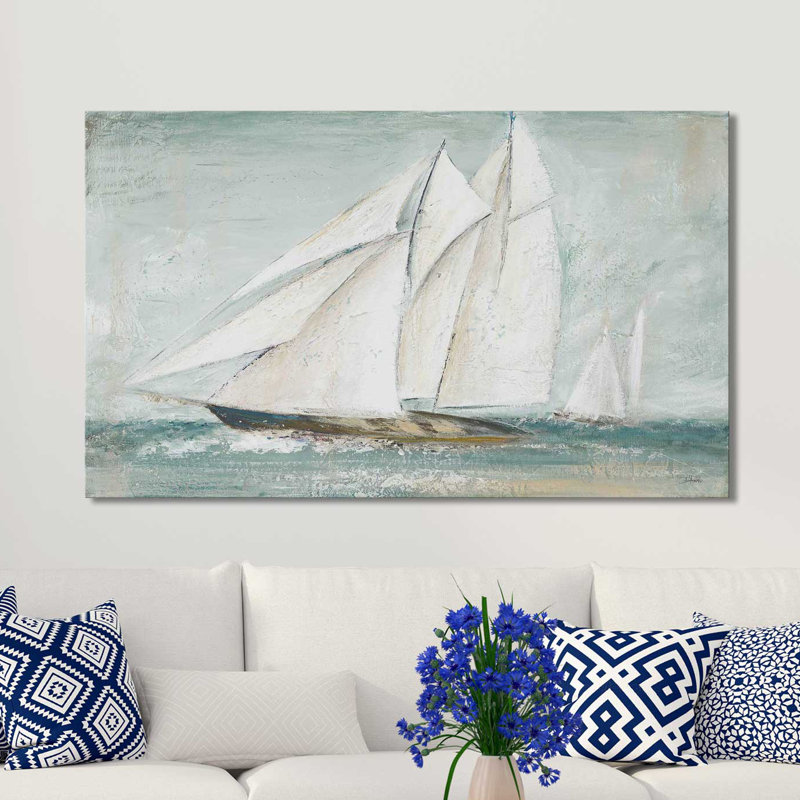 Cape Cod voilier - reproduction d'art sur toile tendue, H 18 po x l 30 po x P 1 po