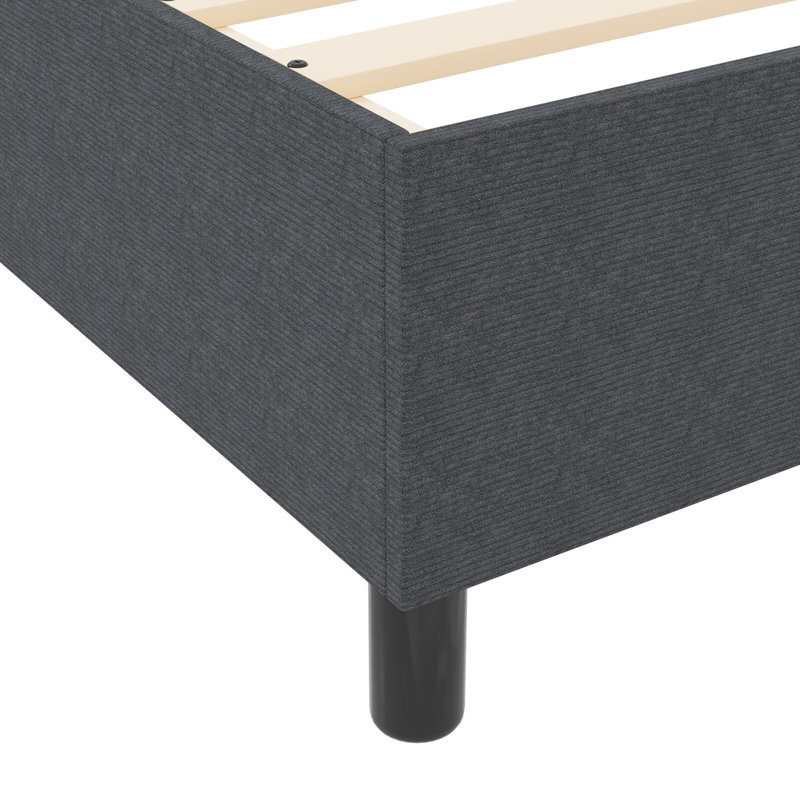 Box Spring Bed Fabric, Grey, 90 x 193 cm
