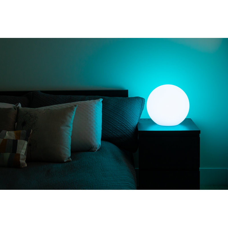 12'' White Sphere LED Color Changing Lamp with Remote